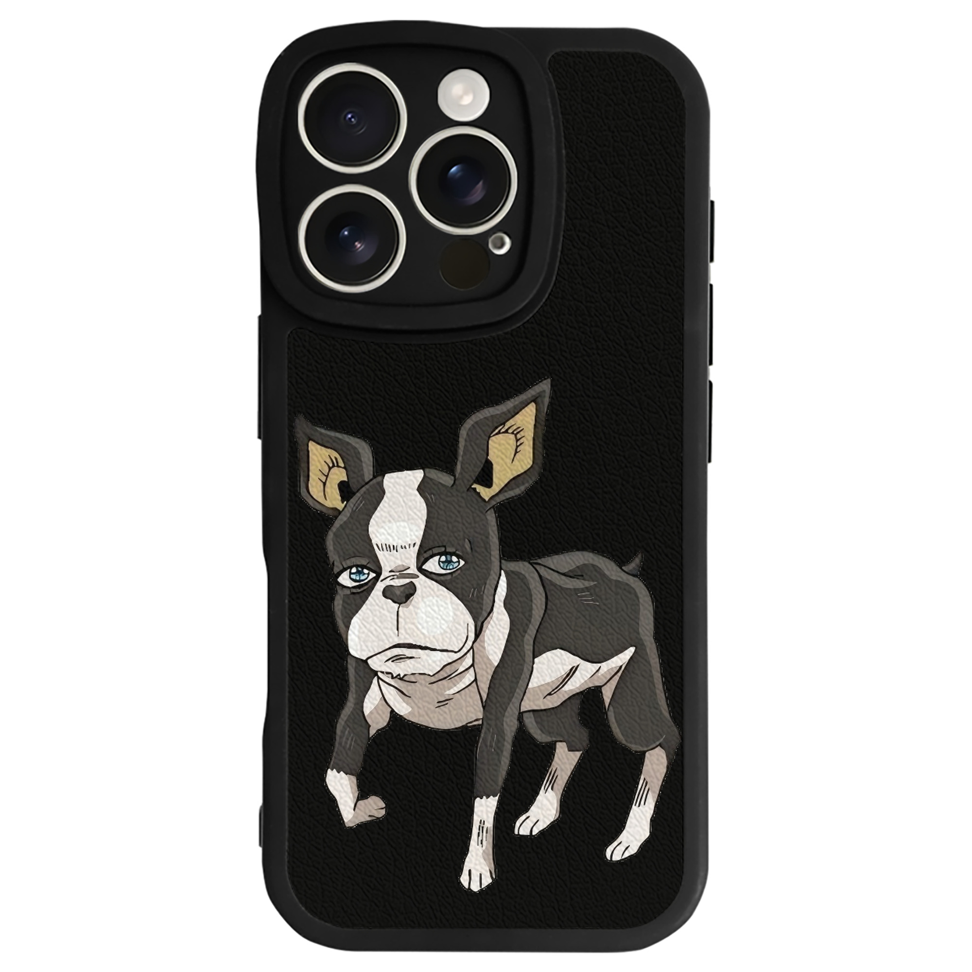 （画像用） ジョジョの奇妙な冒険 イギー JoJo's Bizarre Adventure Iggy 【iPhone 16シリーズ対応】シリコンスマホケース（レザー調） 材質：シリコン
